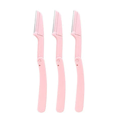 Karsyngirl 3pcs Fold Eyebrow Trimmer Scissors Hair Remover Eyebrow Comb Razor Eyebrow Clip Makeup Tools Face Razor for Women