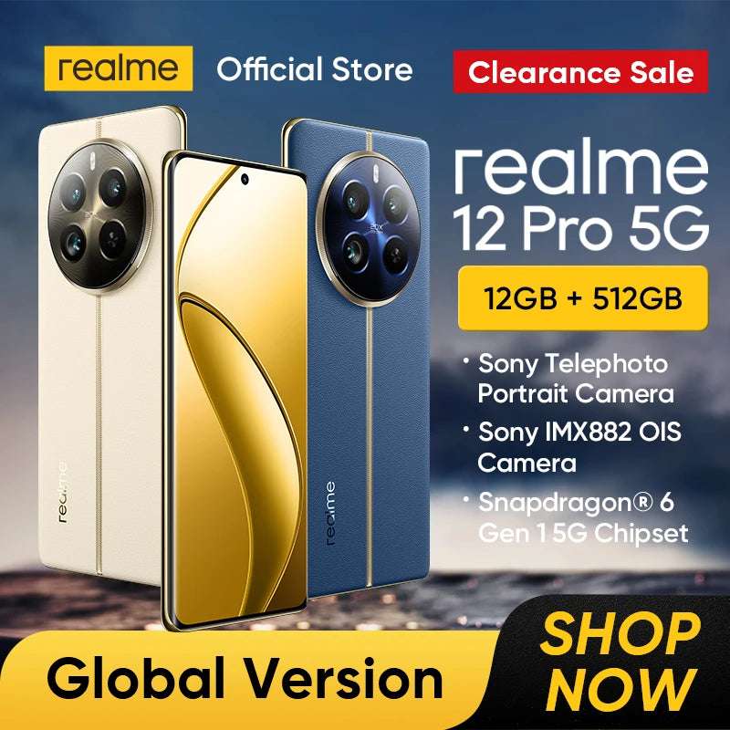 [Clearance Sale] realme 12 Pro 5G Smartphone 32MP Telephoto Portrait Camera Sony IMX882 OIS Camera Snapdragon® 6 Gen 1 Processor