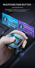 Bluetooth 5.0 FM Transmitter Handsfree Car Radio Modulator MP3 Player With 22.5W USB Super Quick Charge Adapter for Car