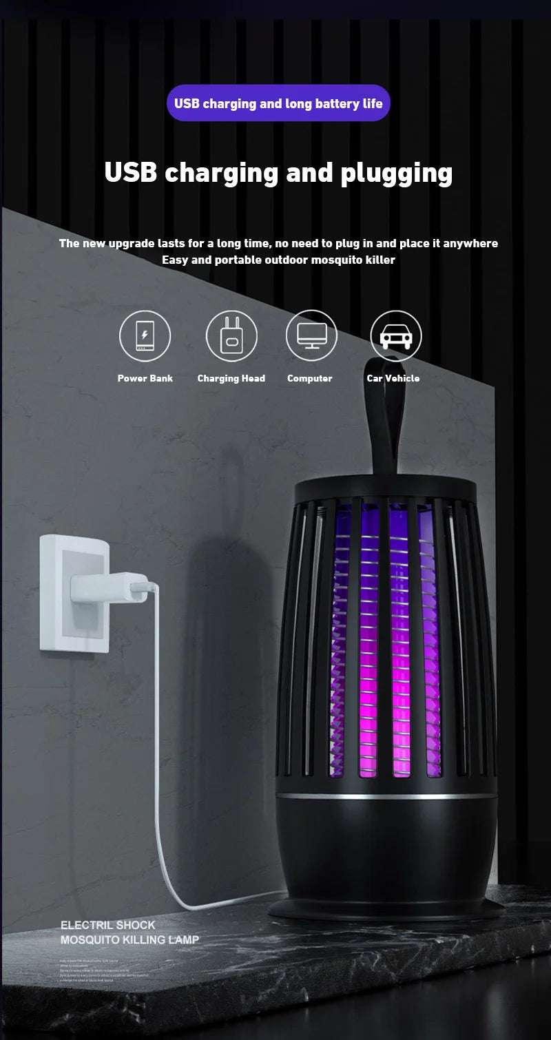 Xiaomi Mosquito Killer Repellent Lamp Rechargeable Electric Fly Trap Insect Killer Outdoor Mute Physical Mosquito Killer Lamps