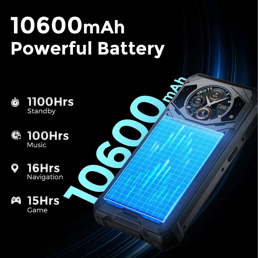 FOSSiBOT F101 PRO Smartphone 8GB 128GB 10600mAh 18W Fast Charge Mobile Phone 24MP 5.45'' HD+ Display Android 13 OS Cellphone