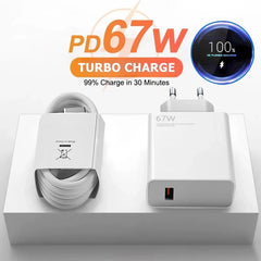 67W Fast Charger Cable for Xiaomi 11 12 Lite 13T Redmi Note 10 11T 12T 13 POCO X3 X4 F4 Quick Charging Type C USB Cable