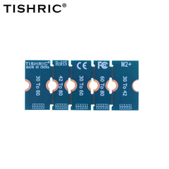 محول لوحة تمديد TISHRIC M.2 NGFF NVME SSD بطول 2230 و2242 و2260 و2280 M2 مع حامل بطاقة تمديد و5 أطوال قابلة للتعديل