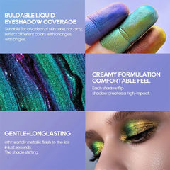 Chrome Shifting Pigments Chameleon Liquid Eyeshadow Shiny Long Lasting Multichrome High Eyeshadow Liquid Eye Makeup Art Cosmetic