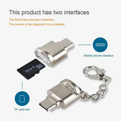 قارئ بطاقات الهاتف المحمول TF من النوع C من سبائك الزنك USB 3.1 من النوع C من Xiaomi Huawei Samsung Laptop قارئ بطاقات OTG متعدد الوظائف