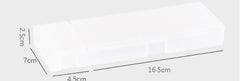 2023 Pencil Cases Pens Storage School Office Simple Matte Transparent Plastic Box Frosted White Stationery Supplies