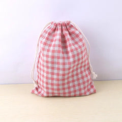 Pet Toys & Snacks Storage Cotton Linen Fabric Pouch Drawstring Bag Cute Kids Travel Cloth Shoes Storage Bag Makeup Case Gift Bag
