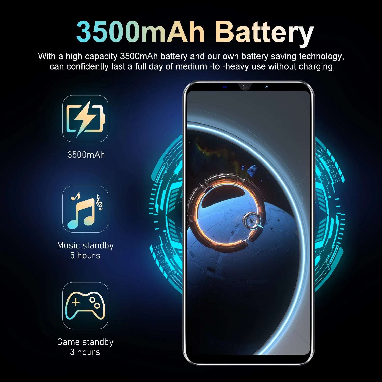 XS22 Smartphone Android 5.0 inch 3+32GB ROM 5+13MP Camera Mobile phones 3500mah Battery Dual Sim Cellphone