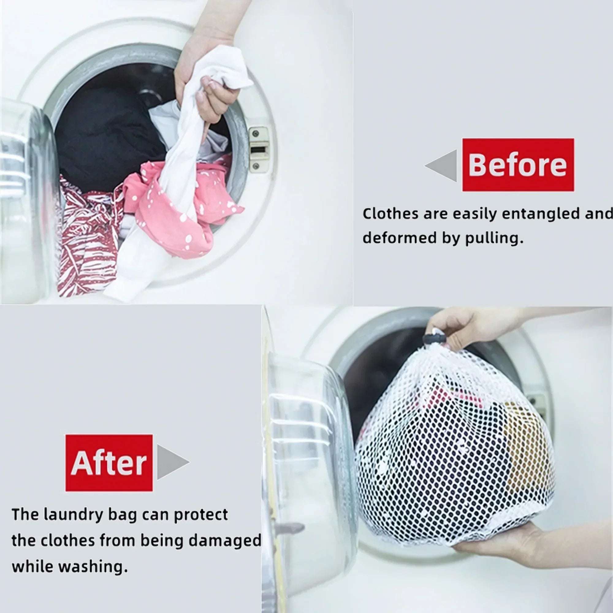 1PC Mesh Laundry Wash Bag – Machine Washable with Drawstring, Reusable & Travel-Friendly for Blouses, Stockings & Underwear