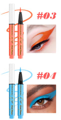 Fit Colors 12pcs/set colorful liquid UV waterproof Fluorescent Eyeliner Face Body Paint Pen long-lasting easy to remove