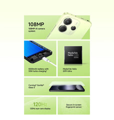Global Version Xiaomi Redmi Note 14 4G MediaTek Helio G99-Ultra 108MP AI Camera 6.67" 120Hz Display 5500mAh 33W Turbo Charging