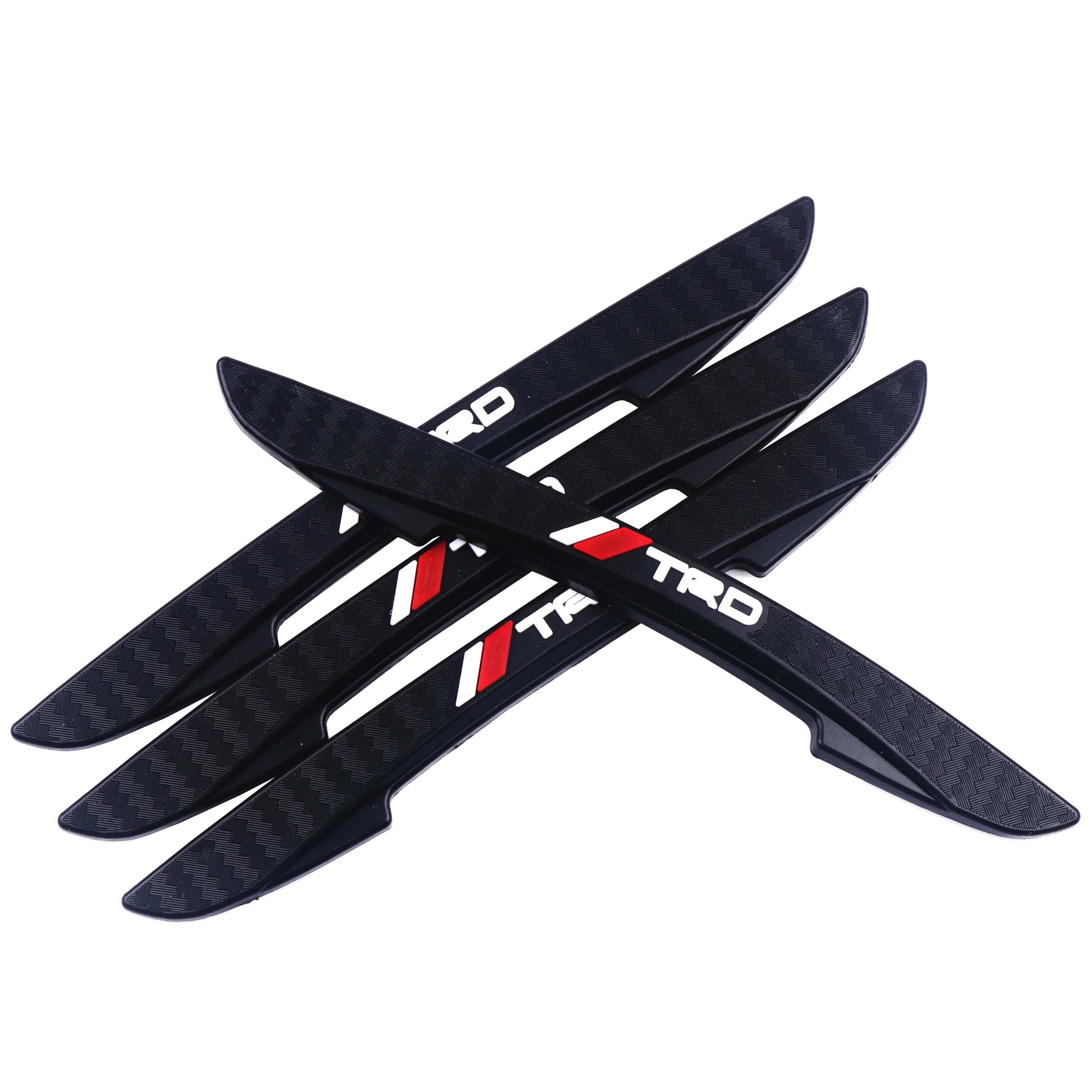 4Pcs Car Door Edge Anti-collision Strips Bumper Trim Sticker Accessories For Toyota Rav4 Corolla Chr Yaris Camry Cross Auris TRD