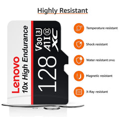بطاقة ذاكرة لينوفو 2 تيرابايت 128 جيجابايت الفئة 10 V30 TF بطاقة 1 تيرابايت Micro SD بطاقة 512 جيجابايت عالية السرعة Micro TF SD بطاقة 256 جيجابايت لنينتندو سويتش
