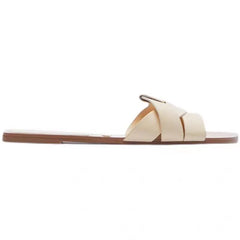 2024 New Summer Designer Traf Woman Flat New Slippers Woven with Comfortable Women's Shoes Casual Bottom Slippers Women's Shoes
