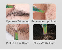 أداة تشذيب الحواجب الاحترافية للرجال، ملقط إزالة شعر الوجه واللحية والرموش والحواجب من الفولاذ المقاوم للصدأ بدقة عالية