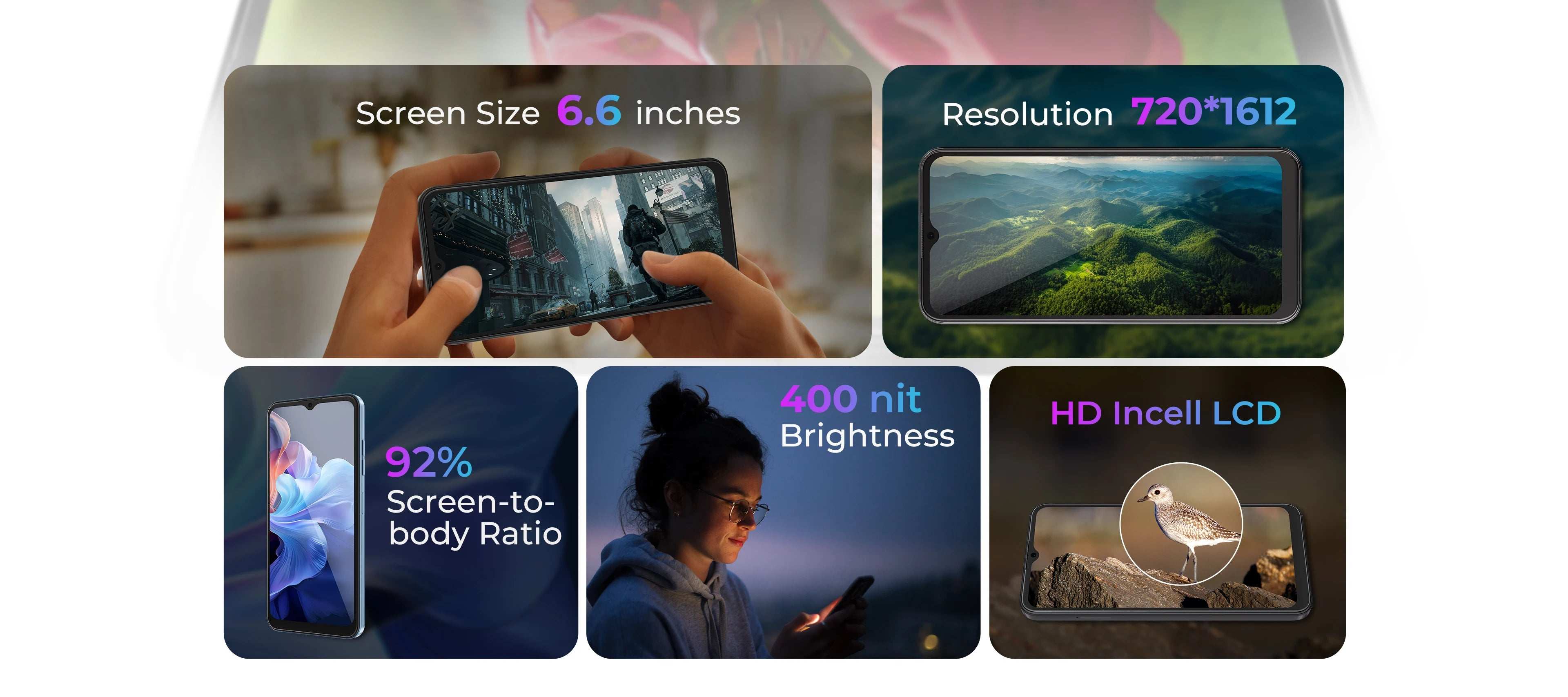HOTWAV Note 15 Pro Mobile Phone Android 14 6.6'' HD+ 12(4+8)GB 128GB Cellphone 13MP 5160mAh 8.9mm Ultra-Thin Smartphone