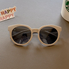 2023 New Kids Cute Checker Panel Color Round UV400 Sunglasses Baby Girls Outdoor Sun Protection Sunglasses Children Sun Glasses