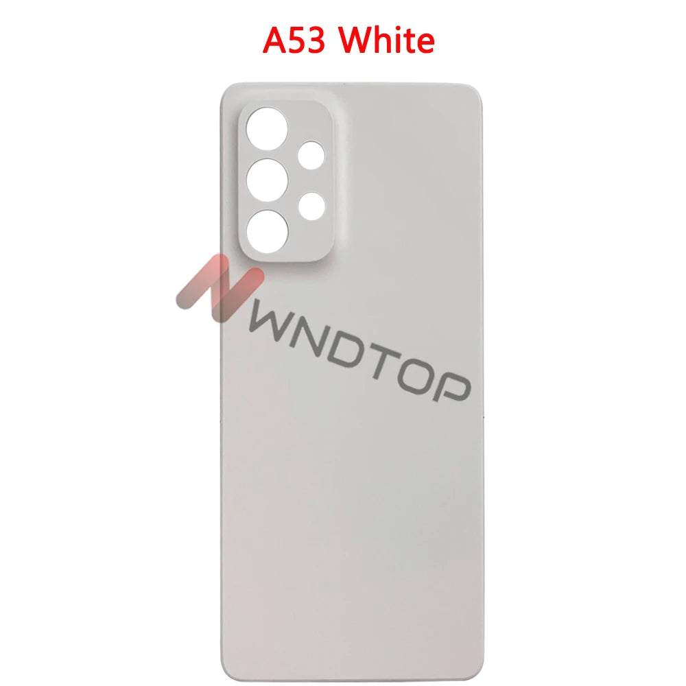 New For Samsung Galaxy A53 Back Cover Housing Rear Phone Case Door Replacement For Samsung A53 5G Battery Cover With Lens +Logo