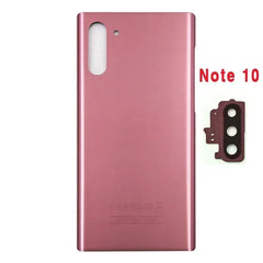 غطاء خلفي للبطارية لهاتف Samsung Galaxy Note10 Note 10 Plus N970F N975F ولوحة زجاجية ثلاثية الأبعاد وغطاء خلفي وغطاء عدسة الكاميرا بديل