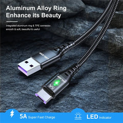 كابل USB صغير 5A من USLION كابل شحن سريع USB إلى Micro USB 2.0 سلك شحن Android لهاتف Samsung Galaxy S7 S6 Note