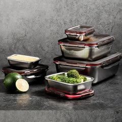 304 Stainless Steel Lunch Bento Box Sealed Leakproof Portable Food Storage Box Household Pickle Box Refrigerator Food Container