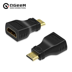 محول QGeeM MINI HDMI ذكر إلى HDMI أنثى محول HDMI إلى MINI HDMI 1080 P 2K 4K لأجهزة الكمبيوتر الصغيرة HDTV HD CAMERA 5504