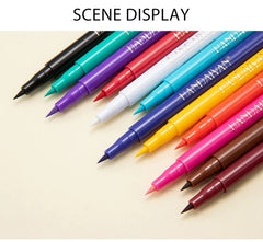 12 color rainbow DIY colored eyeliner is not easy to smudge matte eyeliner pen