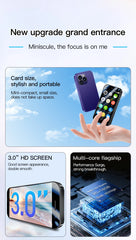 SOYES XS17 Pro 3.0" Mini Smart Phone Android9.0 Face ID 2GB RAM 16GB ROM Dual SIM Standby GPS 1950mAh 3G Small Phone
