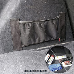 Car Trunk Elastic Mesh Fixed Straps Car Interior Organizer Extinguisher Storage Net Bag Seat Back Fixing Bag Auto Accessories