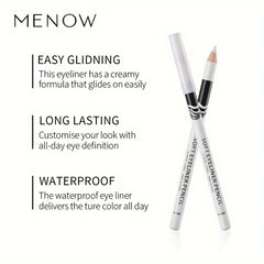 Wooden Rod White Inner Eyeliner Pen Eyelid Under Crease Pen Matte White Pen Beauty Eyeliner Easy Coloring