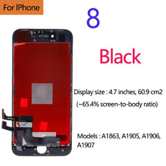 AAA+++ Quality For iPhone 5 5s 5c 6 7 LCD Display Touch Screen For 6s 7 8 Plus SE 100% Brand New LCD Digitizer tempered+Gifts
