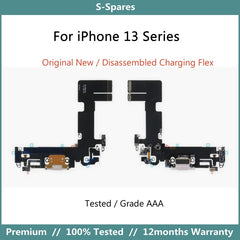 كابل مرن لموصل منفذ الشحن الأصلي الجديد أو الممزق لجهاز iPhone 13mini 13 Pro Max بديل تم اختباره بدون إعادة تشغيل