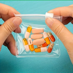 حقائب تخزين صغيرة شفافة قابلة للحمل، خفيفة الوزن، مقاومة للغبار، حقائب تخزين ذاتية الغلق، حقائب تخزين المجوهرات والهدايا