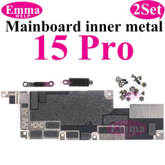 2Set Inner Metal Cover Plate Mainboard inner Iron with Screws For iPhone 13 12 15 Pro Max 14 Plus Bracket Holder Screw Parts