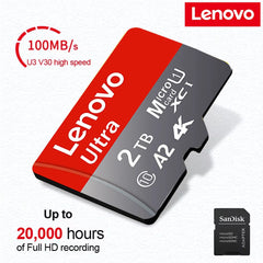 بطاقة ذاكرة لينوفو عالية السرعة سعة 2 تيرابايت 128 جيجابايت من الفئة 10 V60 بطاقة Mini SD سعة 1 تيرابايت وبطاقة Micro TF SD سعة 512 جيجابايت وبطاقة TF سعة 256 جيجابايت لجهاز Nintendo Switch