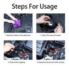 15M Heat-resistant Adhesive Cloth Fabric Tape For Car Auto Cable Harness Wiring Loom Protection Mute To Eliminate Abnormal Noise