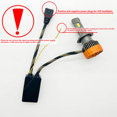 2pcs 80W Tri-Color LED Headlights with Remote, Dual Projector Lens & Cooling Fan Cars Accessories