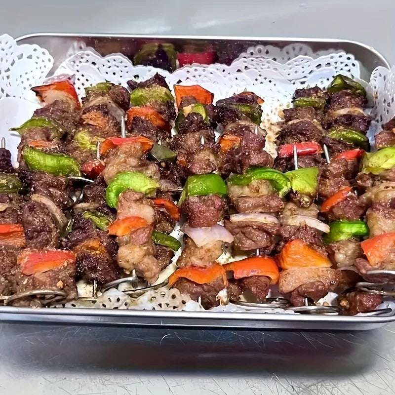 10pcs Air Fryer Oven, Vertical Grill, Skewer Grill, Universal Accessories, Food Grade 304 Stainless Steel Special Baking Needle