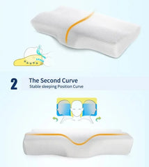 1 pc Memory Foam Bed Orthopedic Pillow Neck Protection Slow Rebound Memory Pillow Butterfly Shaped Health Cervical Neck