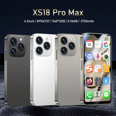 هاتف SOYES XS18 Pro Max Mini الذكي 4G WIFI 4.3 بوصة 2 جيجابايت + 16 جيجابايت شاشة عالية الدقة ثنائي الشريحة معالج رباعي النواة هاتف Android Google Play Store