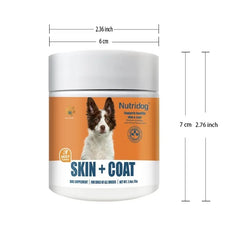 30 Soft Chews Skin & Coat Supplement for Dogs with Omega 3, 9 & Vitamin E For Fur  Health Support（Beef flavor）