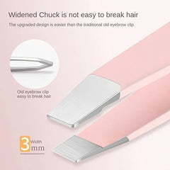 4 pcs Tweezers Set - Professional Tweezers For Eyebrows - Great Precision For Facial Hair, Splinter And Ingrown Hair Removal Wit