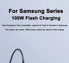 كابل بيانات USB C فائق السرعة PD 45 واط من قطعتين لهاتف Samsung Galaxy S20 S21 S22 S23 Ultra Note 10 5G 20 A53 A54