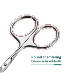 Curved Blade Eyebrow Scissors Professional Stainless Steel Precision Trimmer Eyebrow Eyelash Hair Remover Tool Nose Hair Scissor