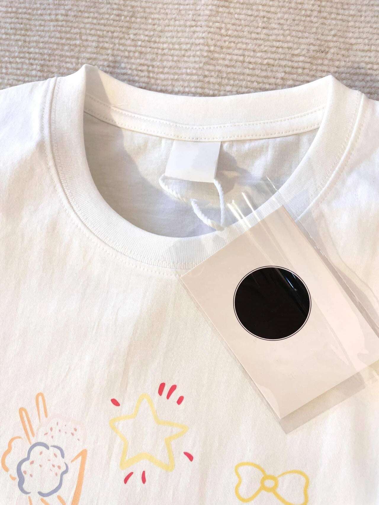 Retro Japanese Cartoon Print Pure Cotton ort Sve Women's T-irt Summer Design Loose Student Top Korean Sle round Ne