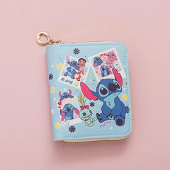 Stitch Coin Purse Fashion Cartoon Zipper Wallet Kawaii Anime Student Print Card Holder ID Storage Bag Card Pack Christmas Gift