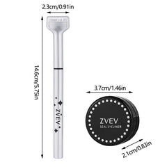 مجموعة ZVEV Lazy Lower Eyelash Stamp Eyeliner المقاومة للماء والعرق لا تفقد اللون 2 في 1 مناسبة للمبتدئين
