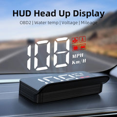 شاشة M3 HUD Obd2 للكمبيوتر الموجود على متن السيارة وشاشة عرض أمامية للزجاج الأمامي وشاشة عرض كبيرة للخط ونظام E-OBD ونظام تحديد المواقع العالمي (GPS) مناسب لجميع السيارات M1