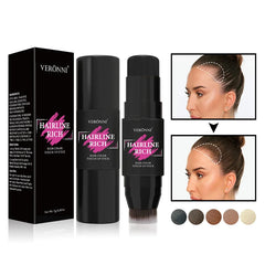 1pc Hairline Filling Cream Stick,Waterproof Matte Finish, Enhances Coverage,for Gray Roots & Thinning Hair Concealer with Brush