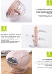 1pc Pink/Blue 500ML/900ML Household Kitchen Garlic Chopper Mashed Hand Pulled Meat Grinder Multifunctional Vegetable